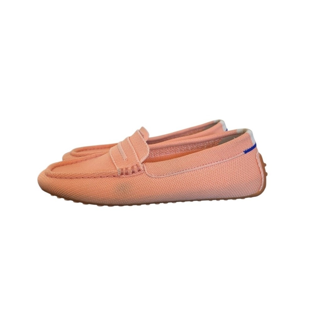 Rothy's Drivers Penny Loafers in‎ Peach Pink Sz 6 Footfriendly Preppy Comfy